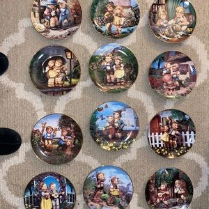 12 M.J. Hummels Limited Edition plates. “Little Companions” collection.